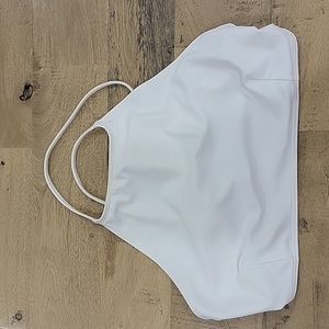 Tie neck bikini top white size m